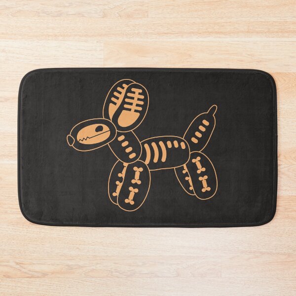 Item preview, Skeleton Balloon Dog | Summerween Cute Spooky Dog Art in Orange and Black designed and sold by Amimi-Makes.