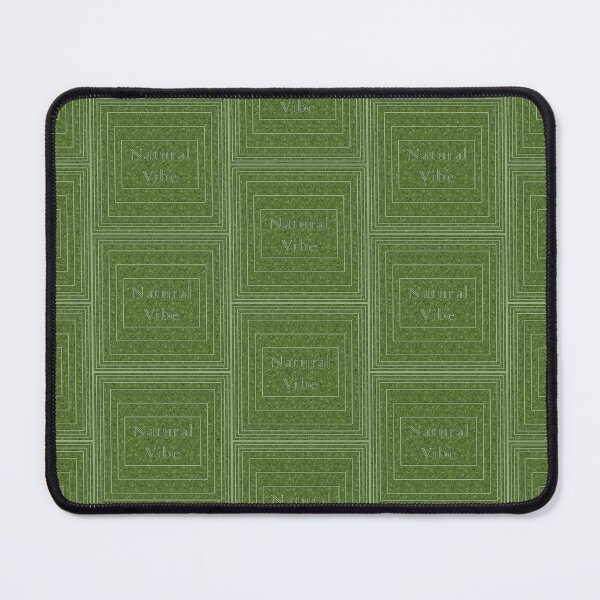 Item preview, Pattern with green leaves and the inscription "Natural Vibe" is divided by frames designed and sold by Cherevan.