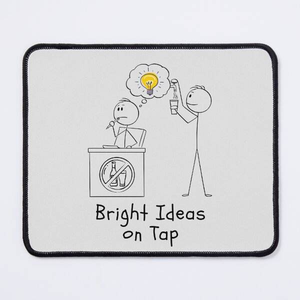 Item preview, Funny Bright Ideas on Tap Cartoon. designed and sold by MPC-Mince-Pies.