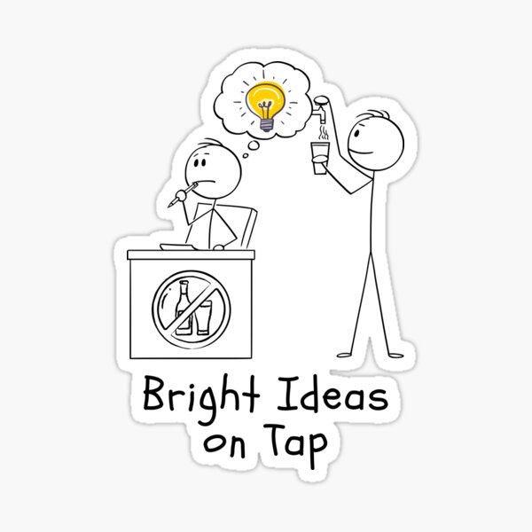 Item preview, Funny Bright Ideas on Tap Cartoon. designed and sold by MPC-Mince-Pies.