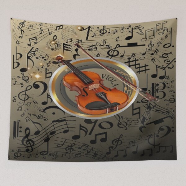 Item preview, Music Everywhere On Viola Original Graphic Artwork designed and sold by BrightrDayMusicArt.