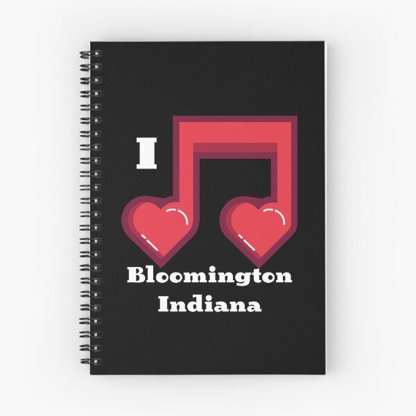 Aperçu de l'œuvre I Love Bloomington Indiana Musical Note créée et vendue par LibStix.
