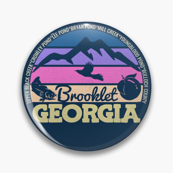 Item preview, Brooklet Georgia Sunset Retro Vintage Local Pride Logo designed and sold by CRHPOD20.