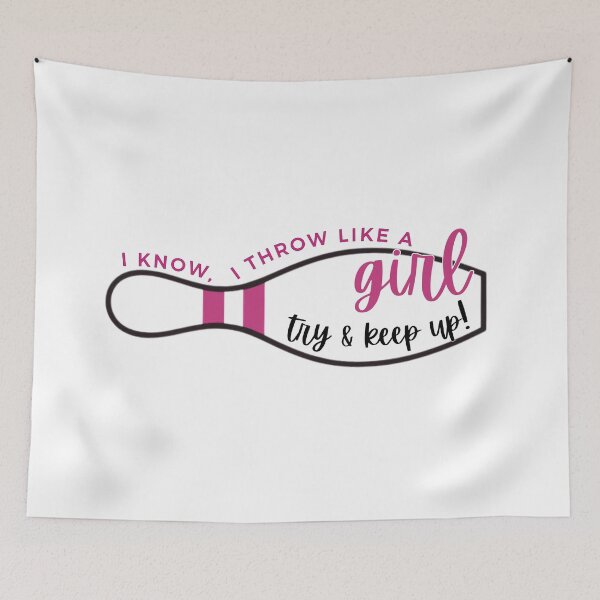 Item preview, Throw Like a Girl designed and sold by BowlingAlleyGirl.