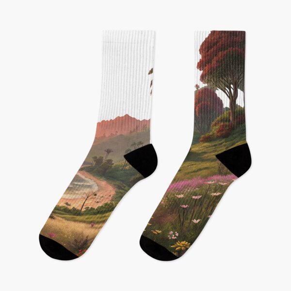 Item preview, Enchanting Sunset: Mystical Hillside Seaside Forest designed and sold by Melia-Store.