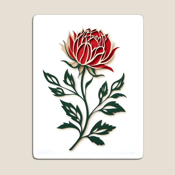 Artikel-Vorschau von Rote Rose aus Papier, designt und verkauft von Zanoozi Art Prints.