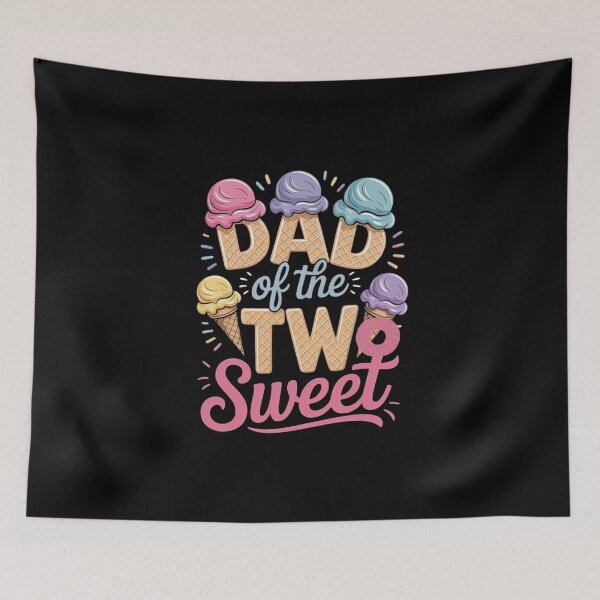 Item preview, Funny Dad of Two Sweet Ice Cream Design for Father’s Day or Summer designed and sold by love3617.