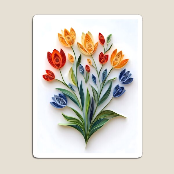 Item preview, Realistic Handmade Paper Tulips – Spring Home Decor designed and sold by Zanoozi Art Prints.