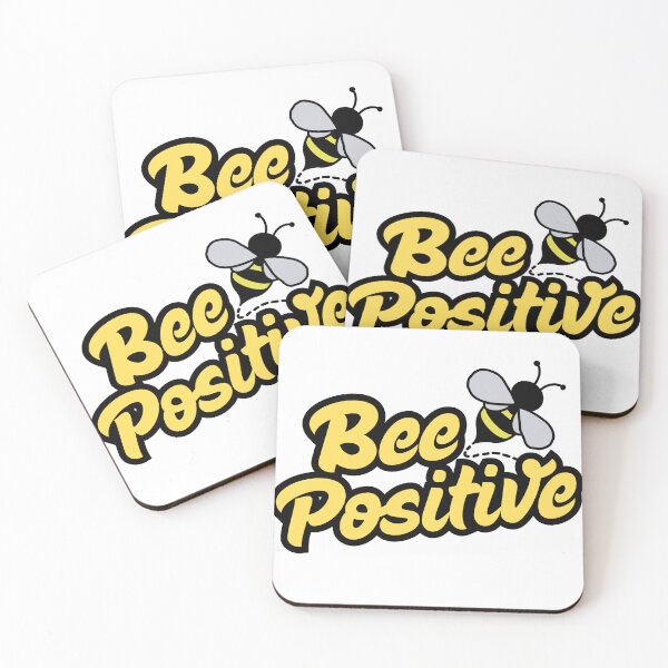 Item preview, Bee Positive Affirmation Saying designed and sold by HeyBadgett.