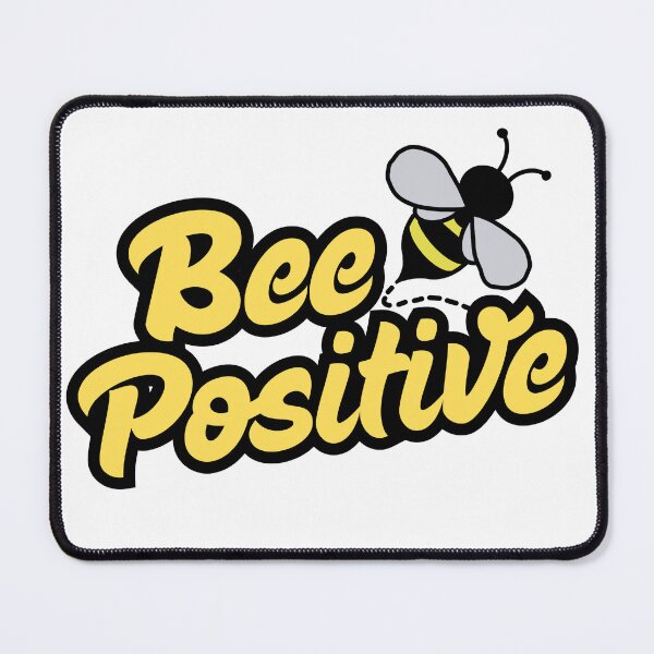 Item preview, Bee Positive Affirmation Saying designed and sold by HeyBadgett.