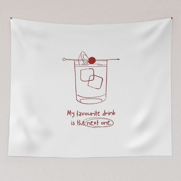 Item preview, Red Drink Glass Outline designed and sold by postergir1.