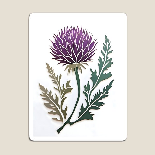 Item preview, Floral Paper Art Cut File – Purple Bloom & Green Leaves designed and sold by Zanoozi Art Prints.