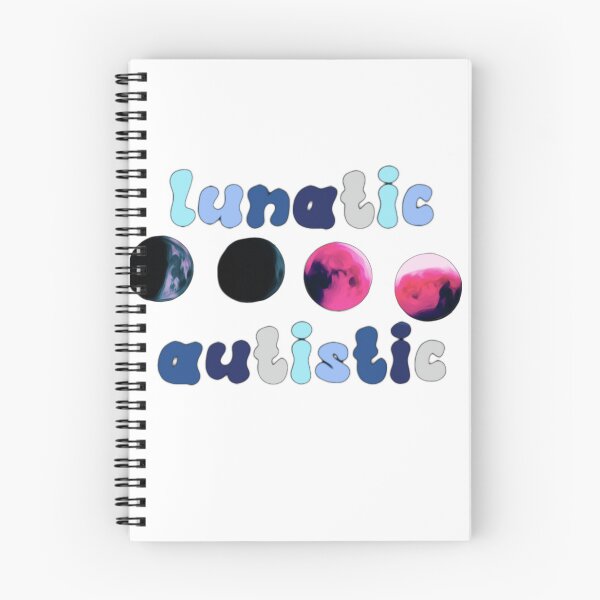Item preview, Lunatic Autistic WordArt Lunar Phases Sticker designed and sold by feardeargcrafts.