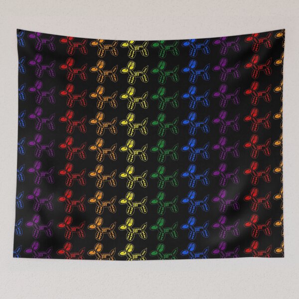 Item preview, Rainbow Skeleton Balloon Dog | Pride Spooky Cute Art designed and sold by Amimi-Makes.