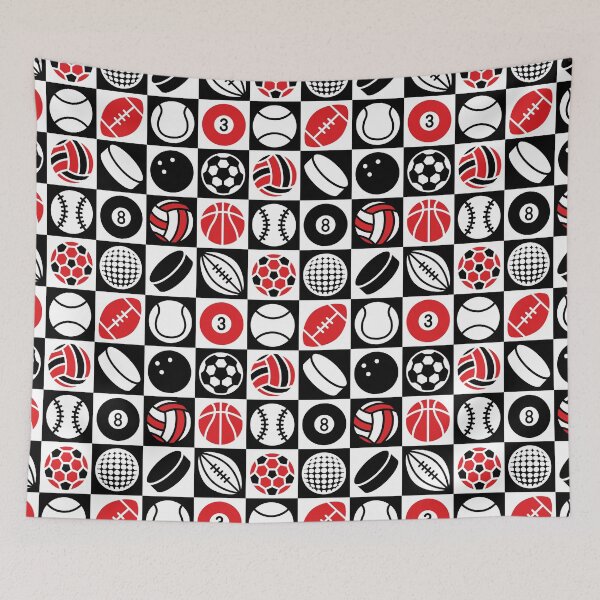 Item preview, Sports Balls Checkerboard designed and sold by Lisann.