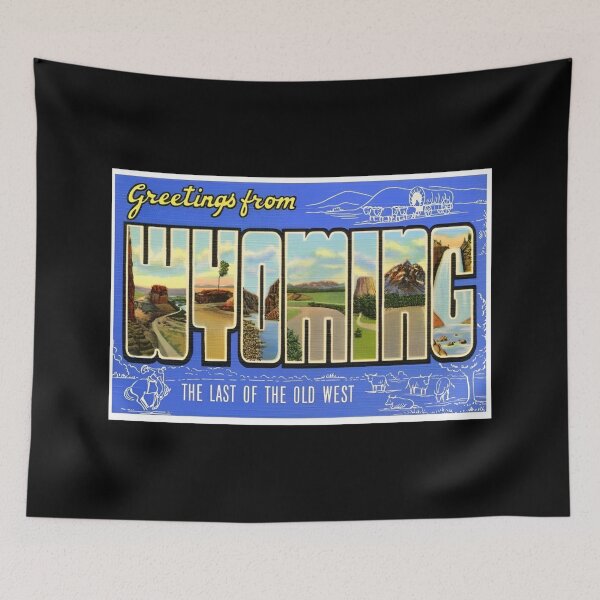 Item preview, Greetings from Wyoming Retro Design designed and sold by DankThreads.