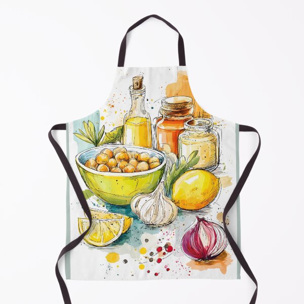 Item preview, Hummus Recipe - A Vibrant Culinary Creation with Fresh Ingredients and Bold Colors designed and sold by OlfactoART Studio.