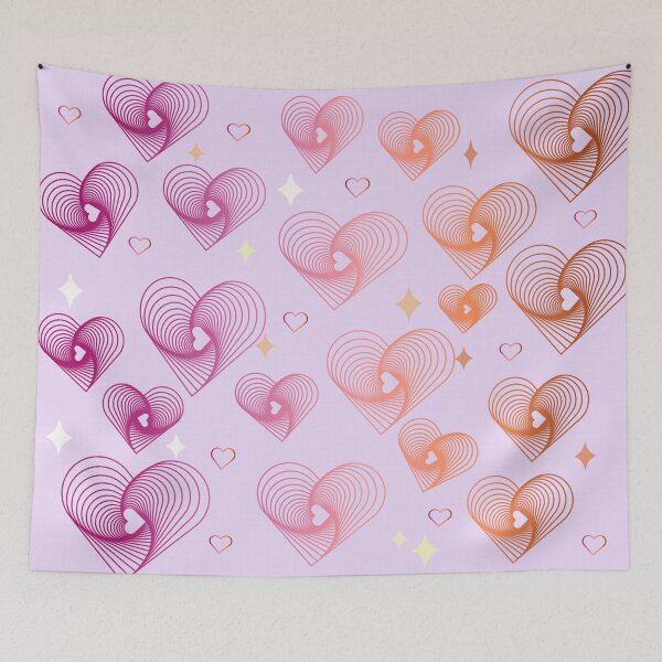 Item preview, Lesbian flag made of hearts  designed and sold by SapphicStore.