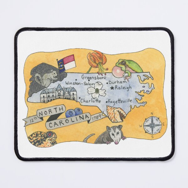 Item preview, Map of North Carolina - State Map designed and sold by Platinumfrog.