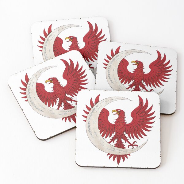 Item preview, Medieval Eagle & Crescent Moon Heraldic Flag – Bold Regal Emblem designed and sold by Melia-Store.