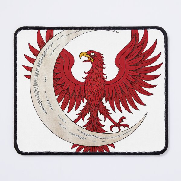 Item preview, Medieval Eagle & Crescent Moon Heraldic Flag – Bold Regal Emblem designed and sold by Melia-Store.
