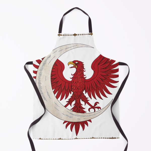 Item preview, Medieval Eagle & Crescent Moon Heraldic Flag – Bold Regal Emblem designed and sold by Melia-Store.