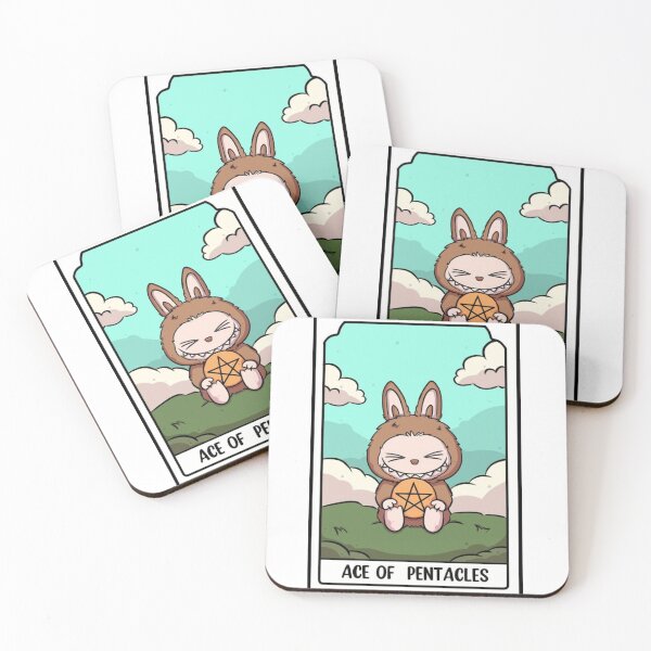Item preview, Labubu ace of pentacles  designed and sold by Galaxydiamond.