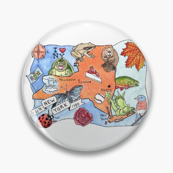 Item preview, Map of New York - State Map designed and sold by Platinumfrog.