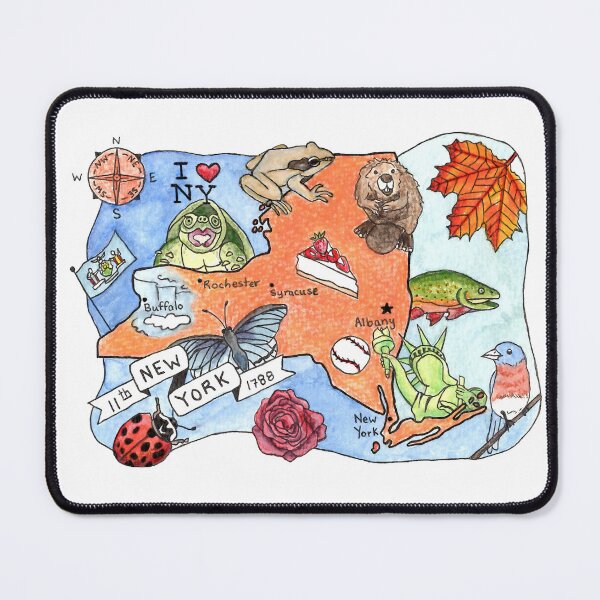 Item preview, Map of New York - State Map designed and sold by Platinumfrog.