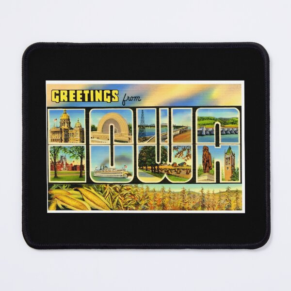 Item preview, Iowa Retro Souvenir Poster designed and sold by DankThreads.