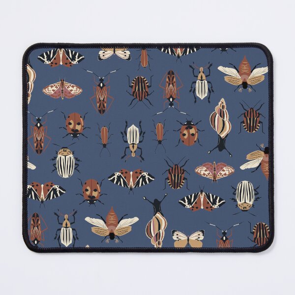 Item preview, entomology - amber insects on muted blue designed and sold by kobyakov.