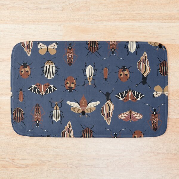 Item preview, entomology - amber insects on muted blue designed and sold by kobyakov.