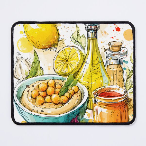 Item preview, Bursting Flavors of Hummus- A Vibrant Middle Eastern Culinary Symphony designed and sold by OlfactoART Studio.