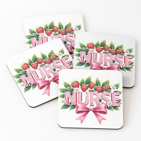 Item preview, Preppy Nurse Strawberry Coquette Bow, Cute Strawberry RN CNA T-Shirt designed and sold by KreativKulture.