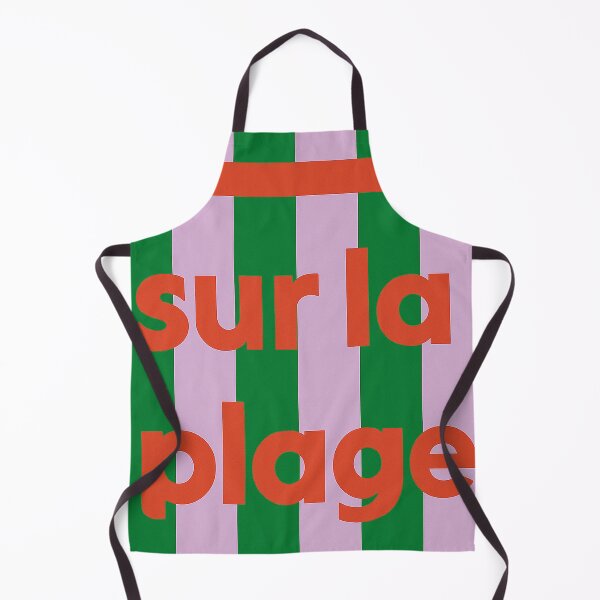 Item preview, Sur La Plage Retro Beach Art Print designed and sold by weirdfishes123.