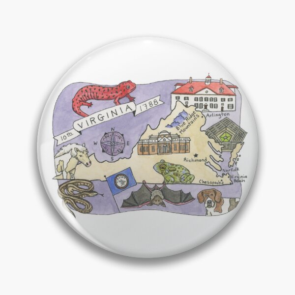 Item preview, Map of Virginia - State Map designed and sold by Platinumfrog.