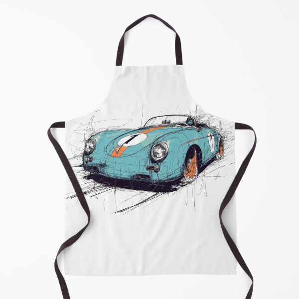 Item preview, Porsche 356 race car Ink illustration designed and sold by blackdogshop.