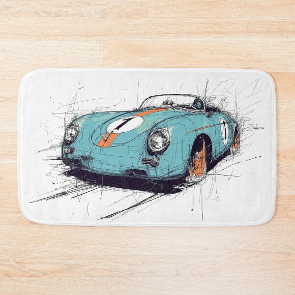 Item preview, Porsche 356 race car Ink illustration designed and sold by blackdogshop.