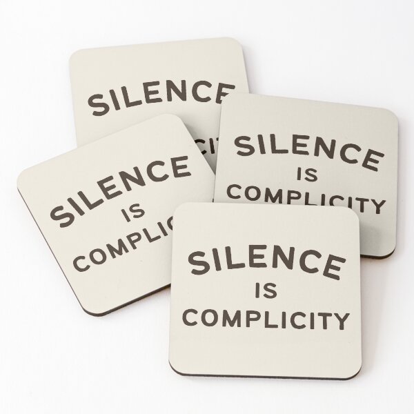 Item preview, Silence is Complicity typography designed and sold by DesignCollectiv.