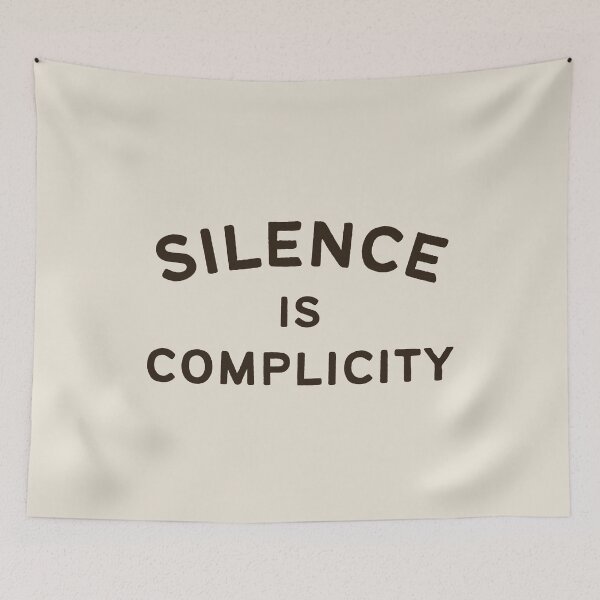 Item preview, Silence is Complicity typography designed and sold by DesignCollectiv.