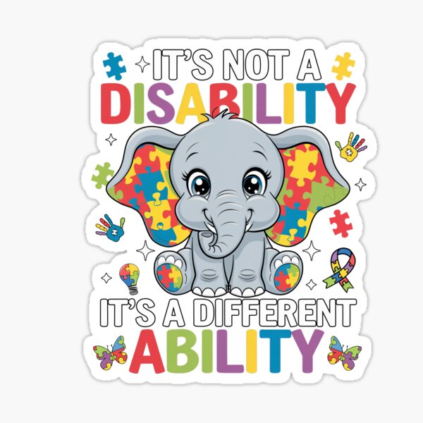 Item preview, It's Not A Disability     It's A Different Ability designed and sold by Bichon Boutique.