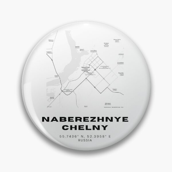 Item preview, Naberezhnye Chelny Map – Tatarstan Urban Layout Poster designed and sold by RM-Journey.