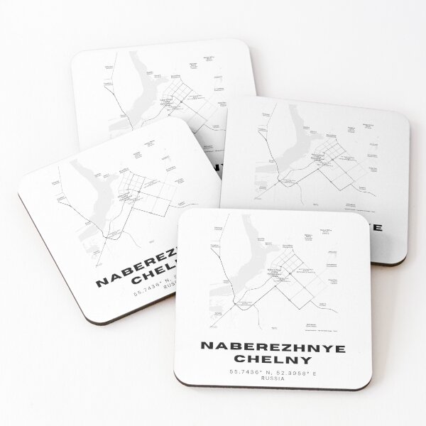 Item preview, Naberezhnye Chelny Map – Tatarstan Urban Layout Poster designed and sold by RM-Journey.