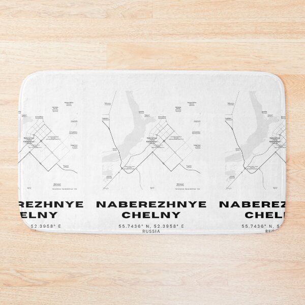 Item preview, Naberezhnye Chelny Map – Tatarstan Urban Layout Poster designed and sold by RM-Journey.