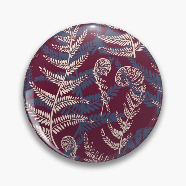 Item preview, pteridomania - fern leaves creme/blue/red designed and sold by kobyakov.