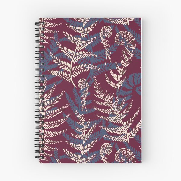 Item preview, pteridomania - fern leaves creme/blue/red designed and sold by kobyakov.