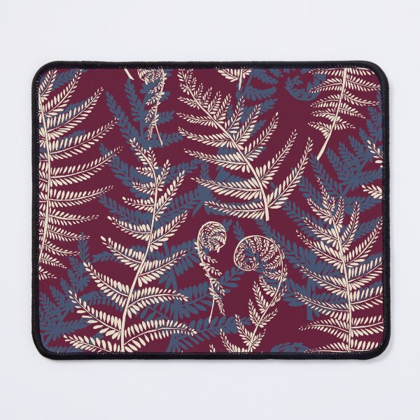 Item preview, pteridomania - fern leaves creme/blue/red designed and sold by kobyakov.