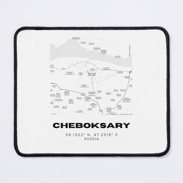 Item preview, Cheboksary Map – Chuvash Republic Minimalist Poster designed and sold by RM-Journey.