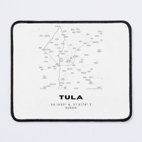 Item preview, Tula City Map – Monochrome Industrial Heritage Poster designed and sold by RM-Journey.