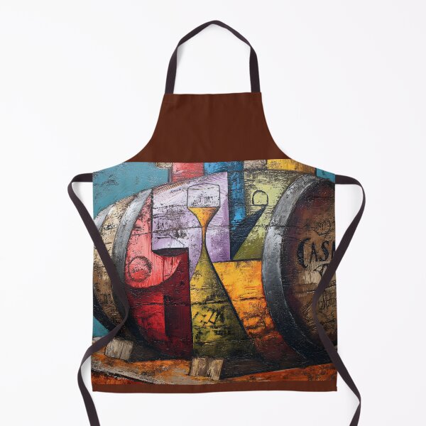 Item preview, Whisky Barrel Abstracted - Bold Geometric Design on Textured Teal Canvas designed and sold by OlfactoART Studio.